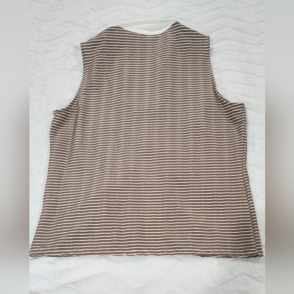 Melanie Lyne NWOT Sleeveless Stripe print top Size L - Picture 4 of 4